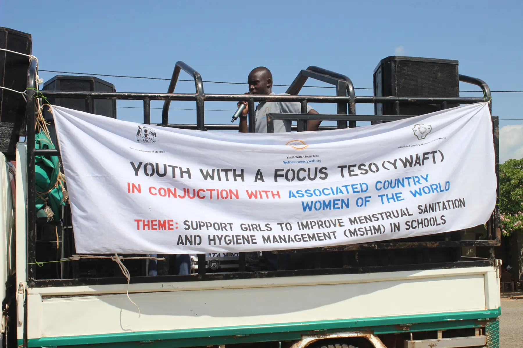A YWAFT community-awareness campaign promoting girls’ dignity and participation